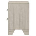 TRENTON 2-DRAWER NIGHTSTAND BEDSIDE TABLE RUSTIC CREAM - Image 5