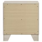 TRENTON 2-DRAWER NIGHTSTAND BEDSIDE TABLE RUSTIC CREAM - Image 7