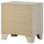 TRENTON 2-DRAWER NIGHTSTAND BEDSIDE TABLE RUSTIC CREAM - Image 8