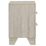 TRENTON 2-DRAWER NIGHTSTAND BEDSIDE TABLE RUSTIC CREAM - Image 9