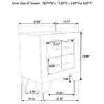 TRENTON 2-DRAWER NIGHTSTAND BEDSIDE TABLE RUSTIC CREAM - Image 13