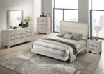 TRENTON 2-DRAWER NIGHTSTAND BEDSIDE TABLE RUSTIC CREAM - Image 14