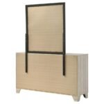 TRENTON 6-DRAWER BEDROOM DRESSER WITH MIRROR RUSTIC CREAM - Image 8
