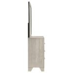 TRENTON 6-DRAWER BEDROOM DRESSER WITH MIRROR RUSTIC CREAM - Image 9