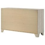 TRENTON 6-DRAWER BEDROOM DRESSER RUSTIC CREAM - Image 8