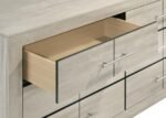 TRENTON 6-DRAWER BEDROOM DRESSER RUSTIC CREAM - Image 10