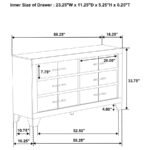 TRENTON 6-DRAWER BEDROOM DRESSER RUSTIC CREAM - Image 13