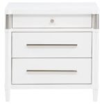 GRACEMONT 3-DRAWER BEDROOM NIGHTSTAND BEDSIDE TABLE WHITE - Image 3