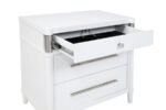 GRACEMONT 3-DRAWER BEDROOM NIGHTSTAND BEDSIDE TABLE WHITE - Image 10