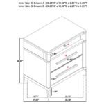 GRACEMONT 3-DRAWER BEDROOM NIGHTSTAND BEDSIDE TABLE WHITE - Image 14