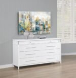 GRACEMONT 8-DRAWER BEDROOM DRESSER CABINET WHITE - Image 2