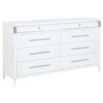 GRACEMONT 8-DRAWER BEDROOM DRESSER CABINET WHITE