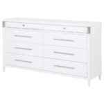 GRACEMONT 8-DRAWER BEDROOM DRESSER CABINET WHITE - Image 4
