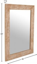 Cresthill Oak Wood Frame Mirror - Image 6