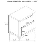 LADERA 2-DRAWER NIGHTSTAND BEDSIDE TABLE LIGHT ELM - Image 13