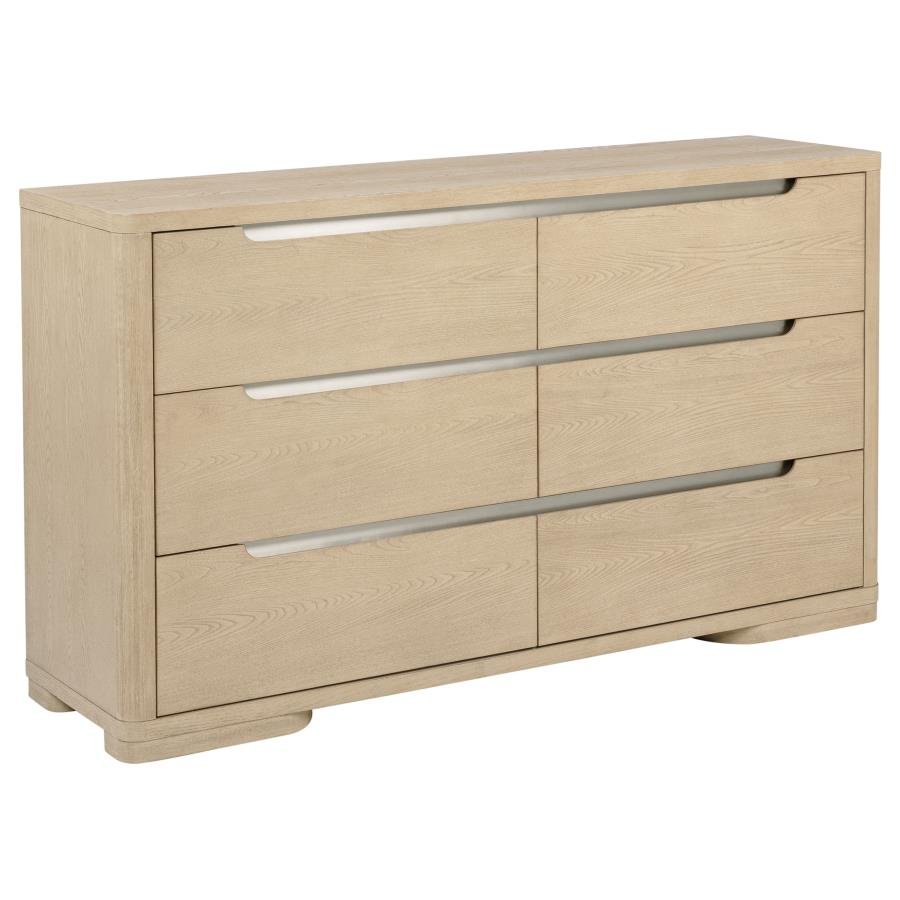 225083_02x900.jpg LADERA 6-DRAWER BEDROOM DRESSER LIGHT ELM - Image 1
