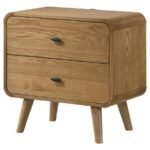 ROBYN 2-DRAWER NIGHTSTAND BEDSIDE TABLE LIGHT ASH - Image 4