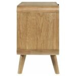 ROBYN 2-DRAWER NIGHTSTAND BEDSIDE TABLE LIGHT ASH - Image 5