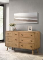 ROBYN 6-DRAWER BEDROOM DRESSER LIGHT ASH - Image 2