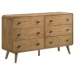 ROBYN 6-DRAWER BEDROOM DRESSER LIGHT ASH