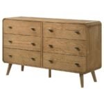 ROBYN 6-DRAWER BEDROOM DRESSER LIGHT ASH - Image 4