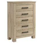 OAKGLEN 5-PIECE QUEEN BEDROOM SET WEATHERED OAK - Image 11