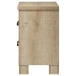 OAKGLEN 2-DRAWER NIGHTSTAND BEDSIDE TABLE WEATHERED OAK - Image 5