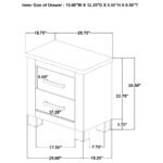 OAKGLEN 2-DRAWER NIGHTSTAND BEDSIDE TABLE WEATHERED OAK - Image 13