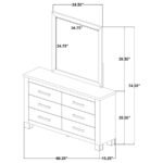 OAKGLEN 6-DRAWER BEDROOM DRESSER AND MIRROR WEATHERED OAK - Image 13