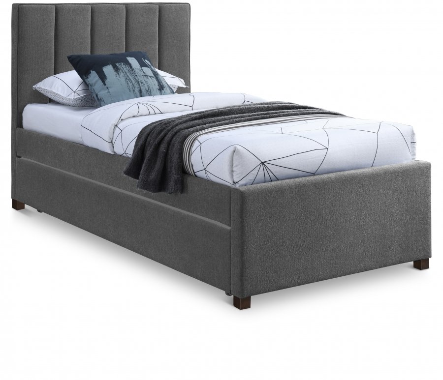 22562.jpg Harper Linen Textured Fabric Upholstered Trundle Bed - Image 1