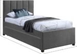 Harper Linen Textured Fabric Upholstered Trundle Bed - Image 9
