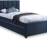 Harper Linen Textured Fabric Upholstered Trundle Bed