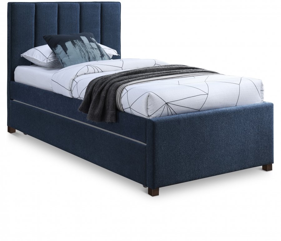 22563.jpg Harper Linen Textured Fabric Upholstered Trundle Bed - Image 1