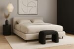 Niagara Boucle Fabric Upholstered Bench - Image 2