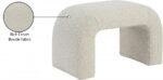 Niagara Boucle Fabric Upholstered Bench - Image 7
