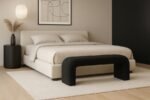 Niagara Boucle Fabric Upholstered Bench - Image 2