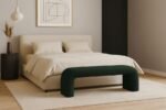 Niagara Boucle Fabric Upholstered Bench - Image 2