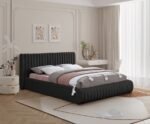 Nash Boucle Fabric Upholstered Bed - Image 2
