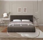 Nash Boucle Fabric Upholstered Bed - Image 4