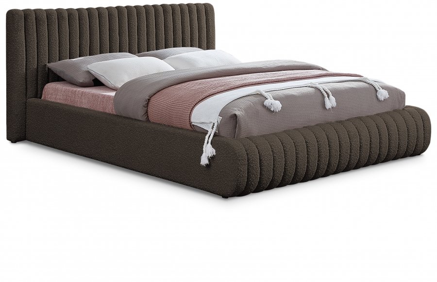 22889.jpg Nash Boucle Fabric Upholstered Bed - Image 1