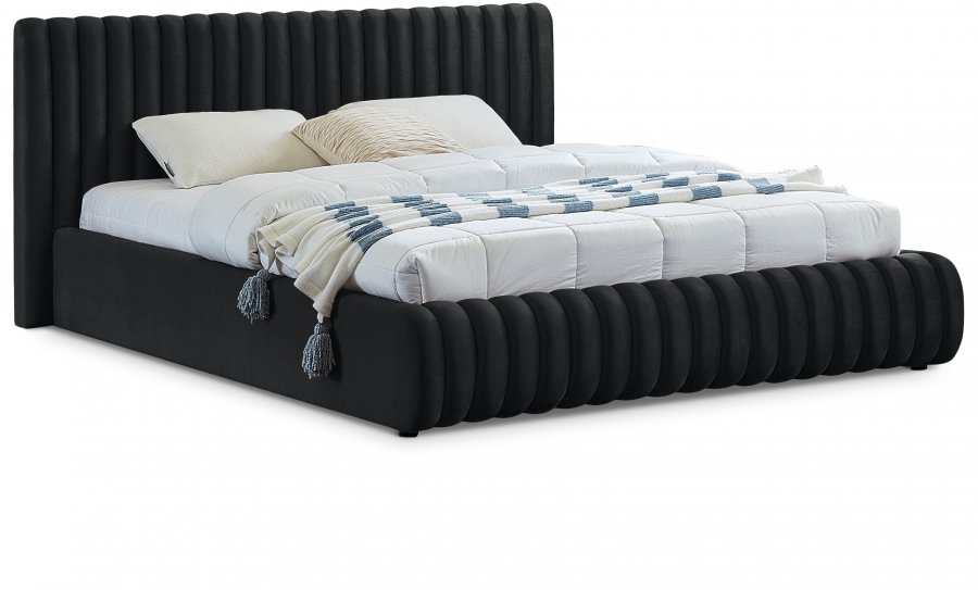 22901.jpg Nico Velvet Upholstered Bed - Image 1