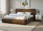 Nico Velvet Upholstered Bed - Image 2