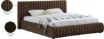 Nico Velvet Upholstered Bed - Image 9