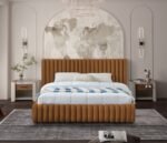 Nico Velvet Upholstered Bed - Image 4