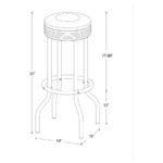 RETRO UPHOLSTERED METAL SWIVEL BAR STOOL RED (SET OF 2) - Image 5