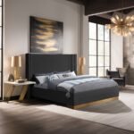 Halton Boucle Fabric Upholstered Bed - Image 2