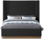 Halton Boucle Fabric Upholstered Bed - Image 3