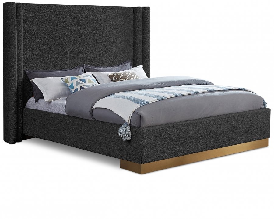 23365.jpg Halton Boucle Fabric Upholstered Bed - Image 1