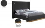 Halton Boucle Fabric Upholstered Bed - Image 8