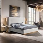 Halton Boucle Fabric Upholstered Bed - Image 2